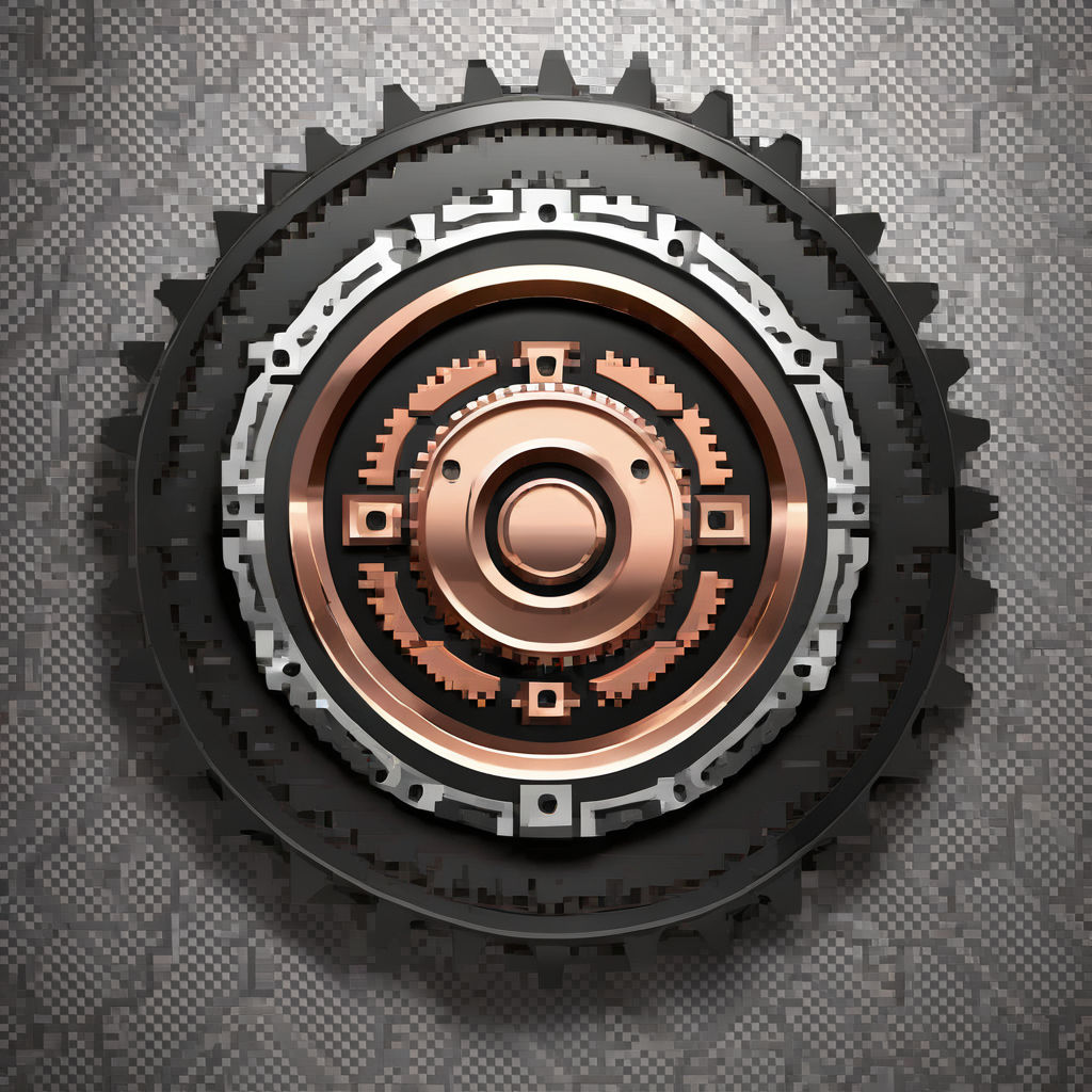 Rosegold mechanical shield logo by 3295Neeraj Jadhav - Playground