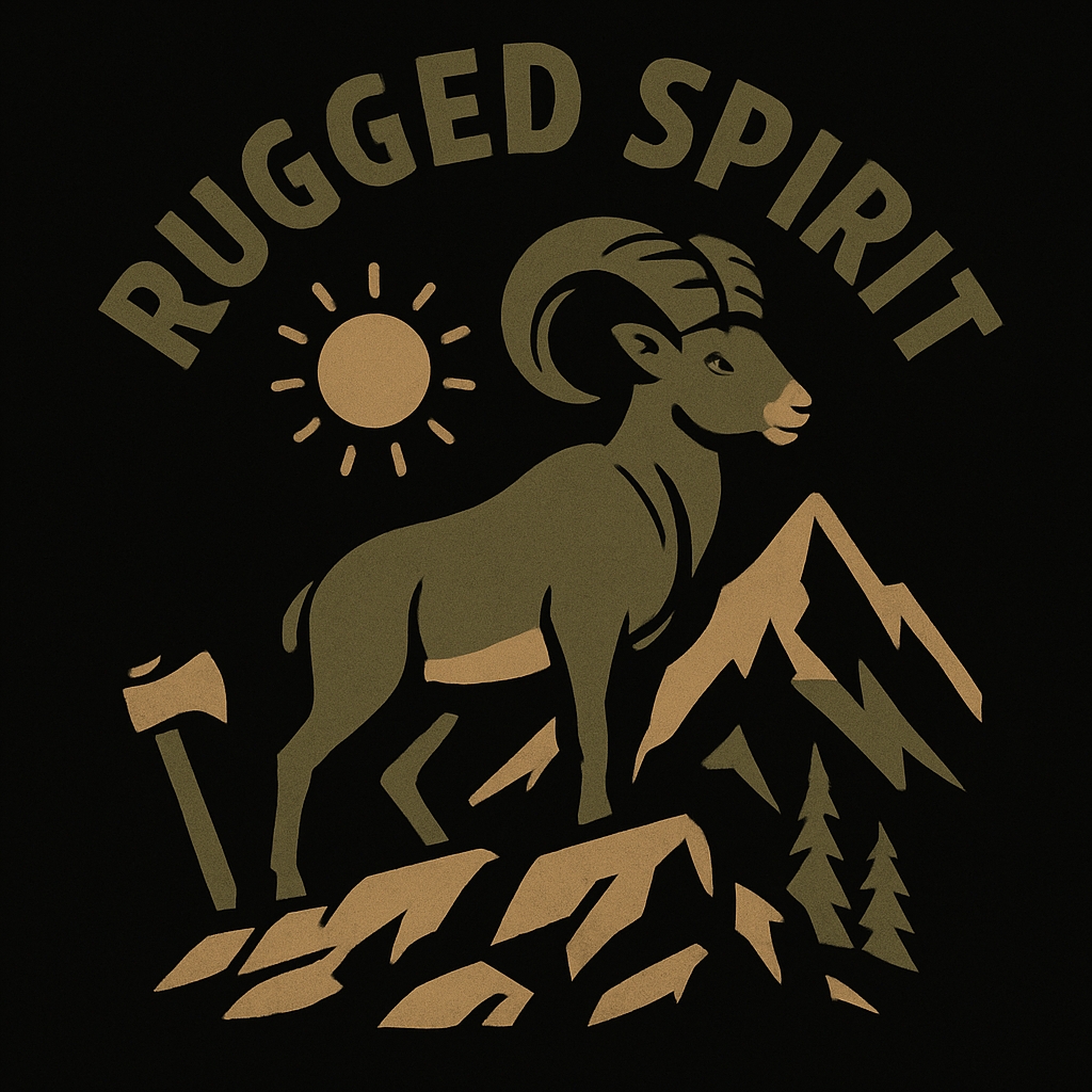 Rugged Spirit Vintage Ram Illustration T-Shirt