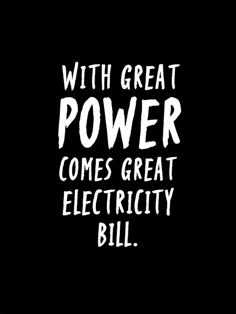 With Great Power Comes Great Electricity Bill Motivational Meme