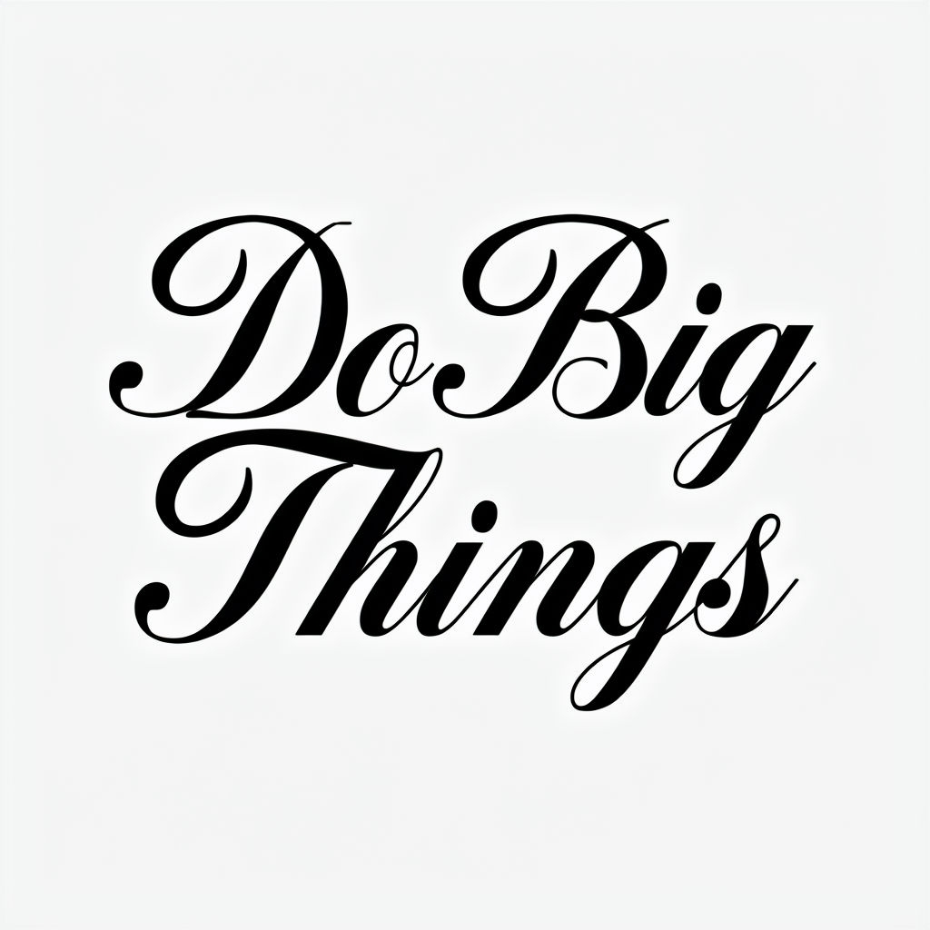 Do Big Things Motivational Minimalist Typography Mug