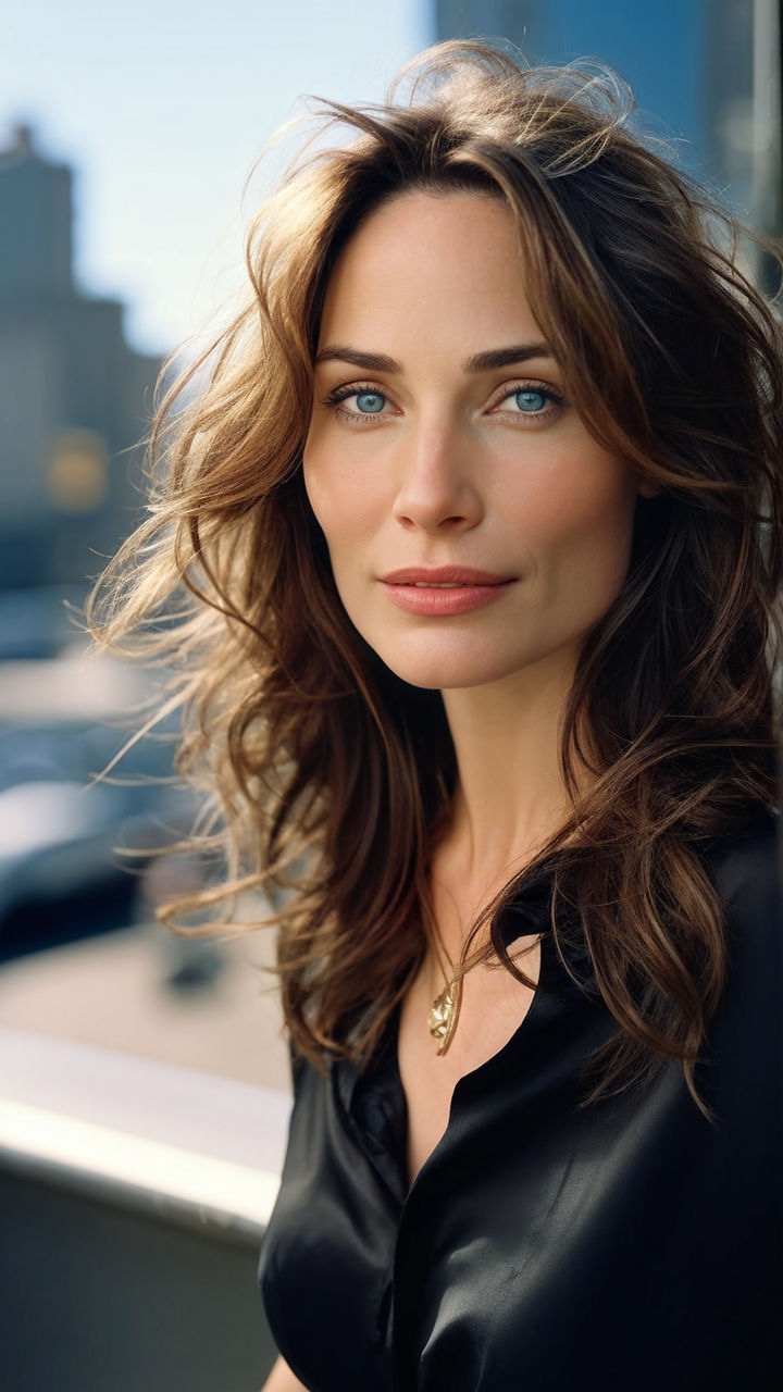 elegant slim young woman claire forlani