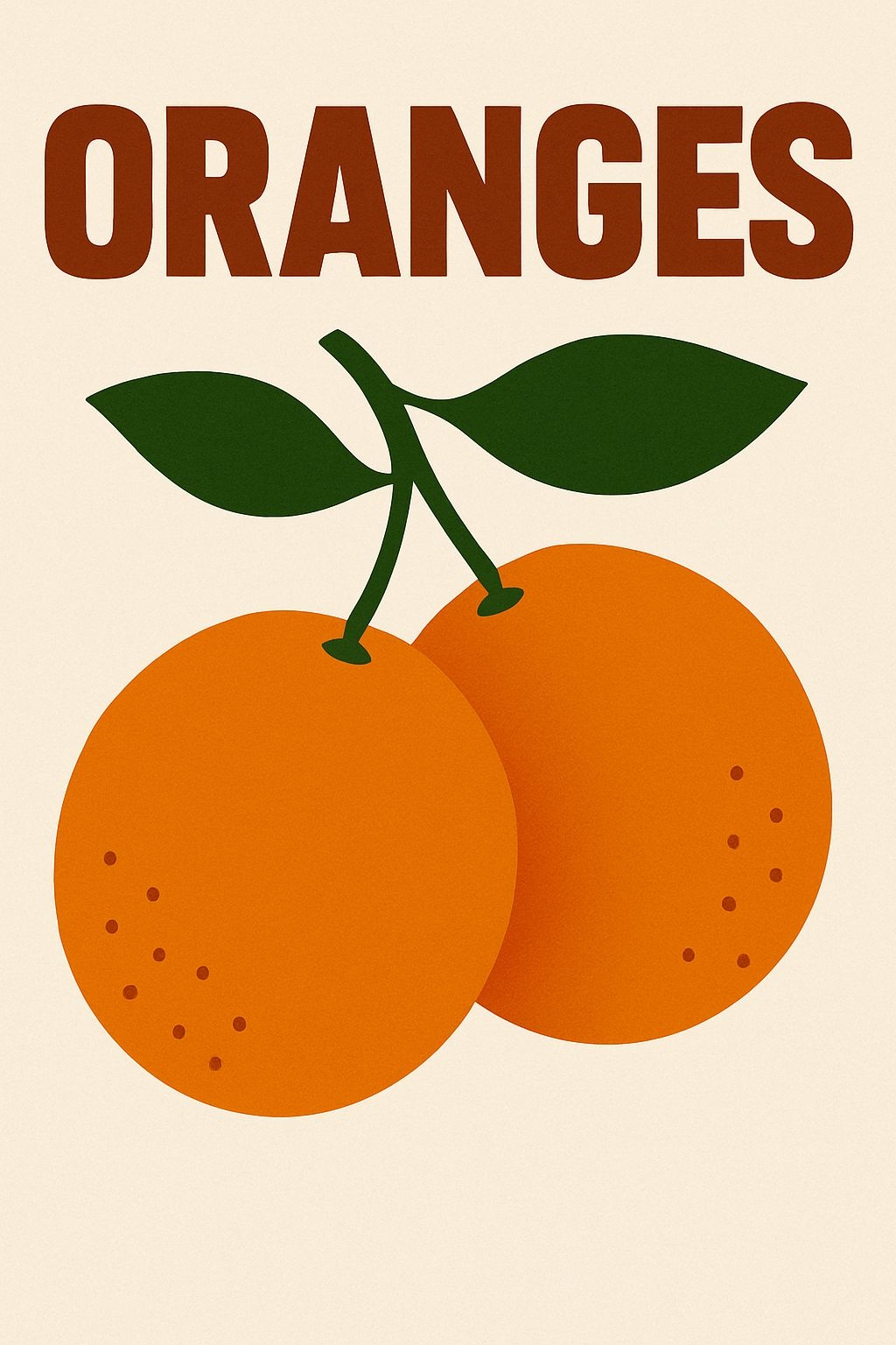Vibrant Minimalist Orange Illustration T-Shirt
