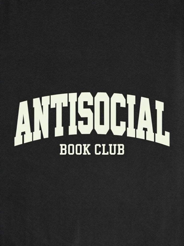 Bold Antisocial Book Club Graphic T-Shirt Design