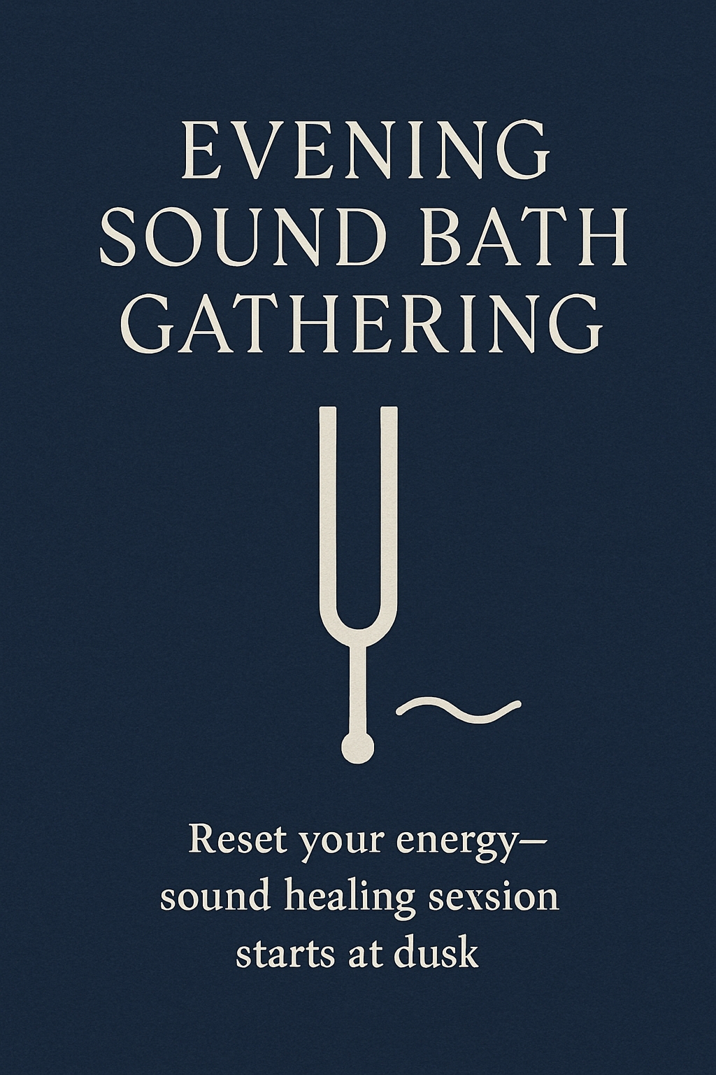 Elegant Evening Sound Bath Gathering Minimalist Poster Design Cards & Invites