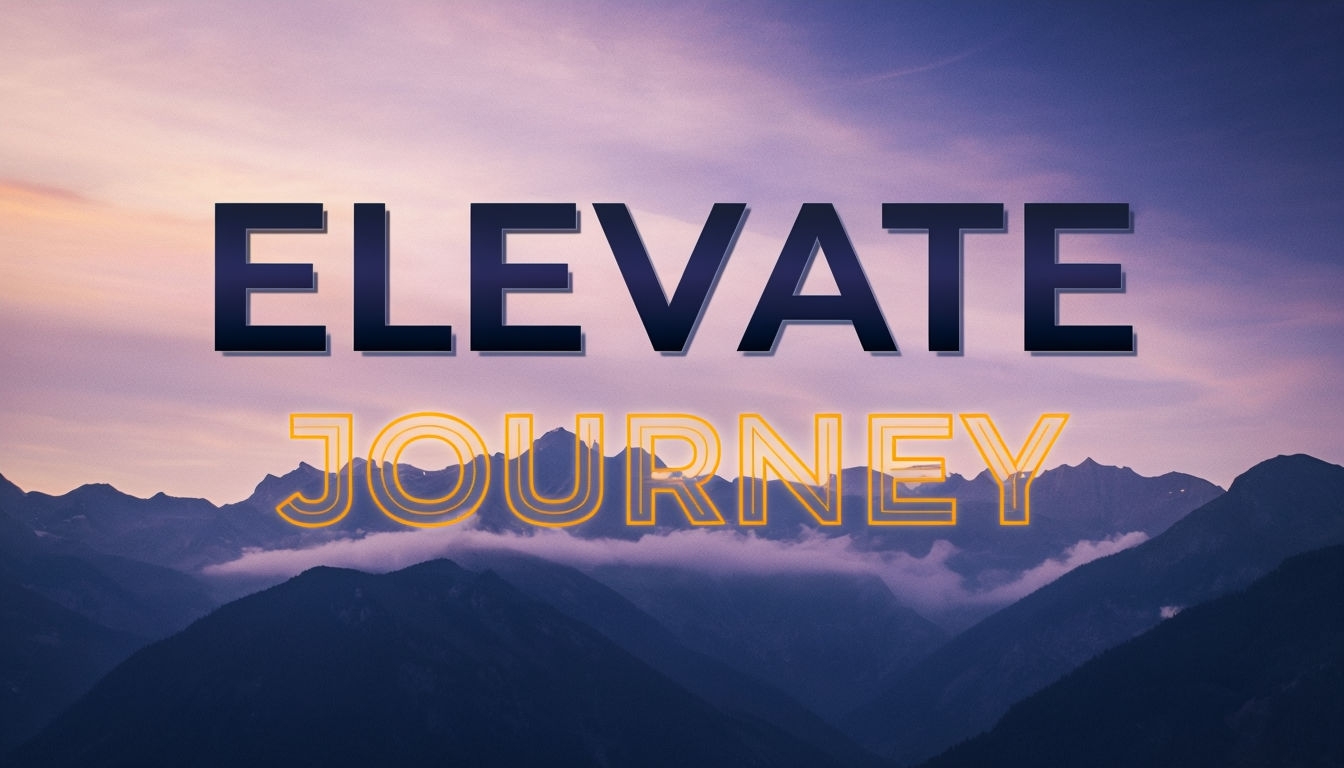 Tranquil Mountain Landscape with Motivational Text Design Social Media Post