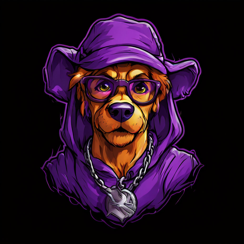 Scooby-Doo flying head with purple hat by Sueli Almeida Gonçalves Su ...