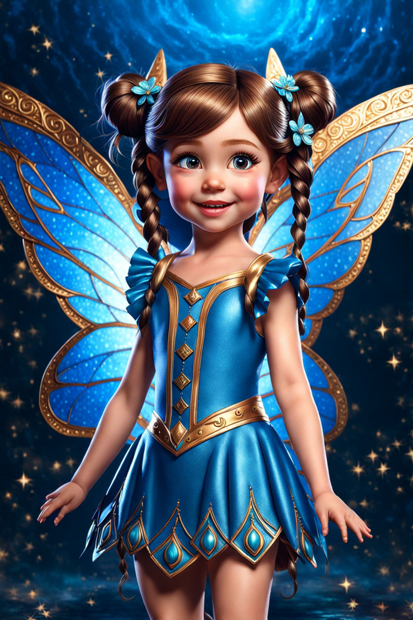 a cute blue fairy