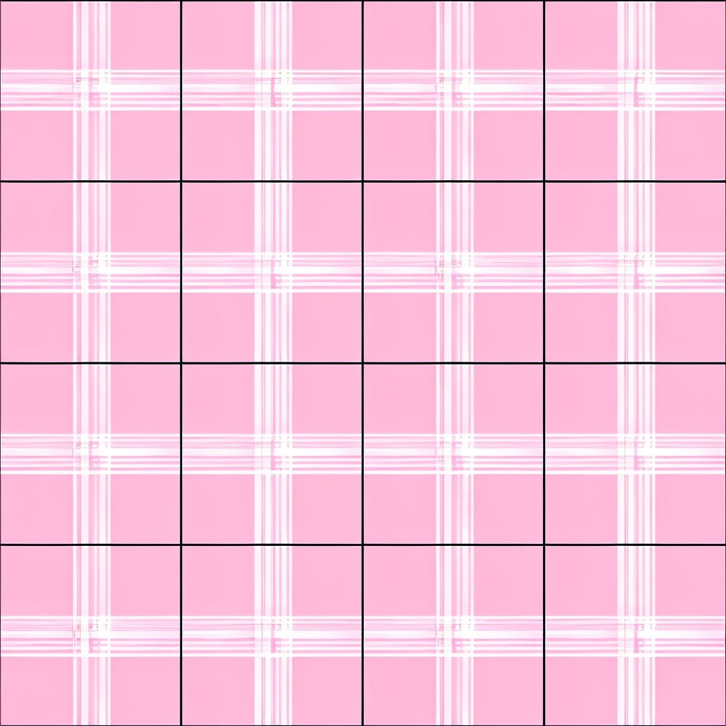 Light Pink and White Plaid Symmetrical Pattern Design Seamless Pattern