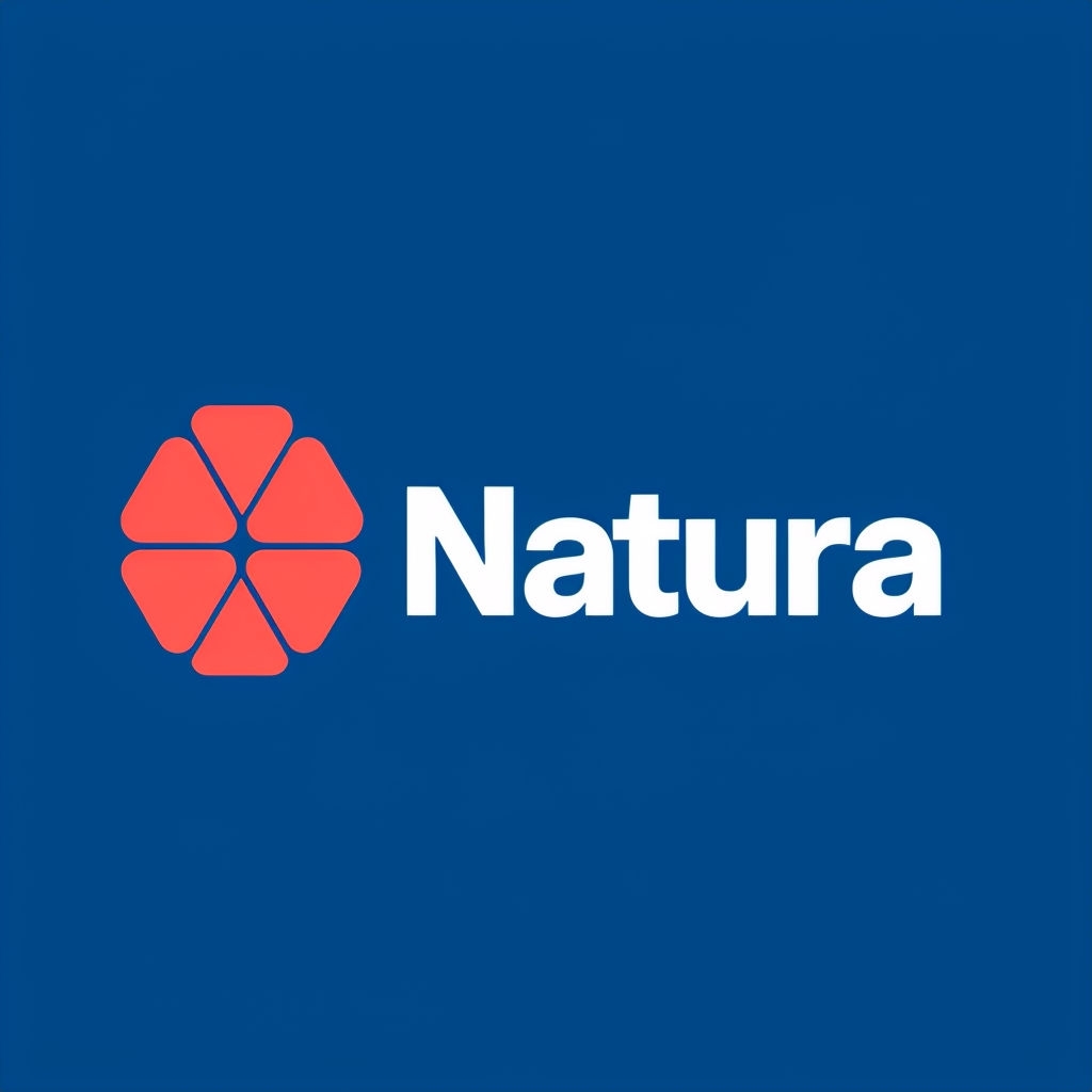 Minimalist Natura Logo with Coral Triangle Flower Design