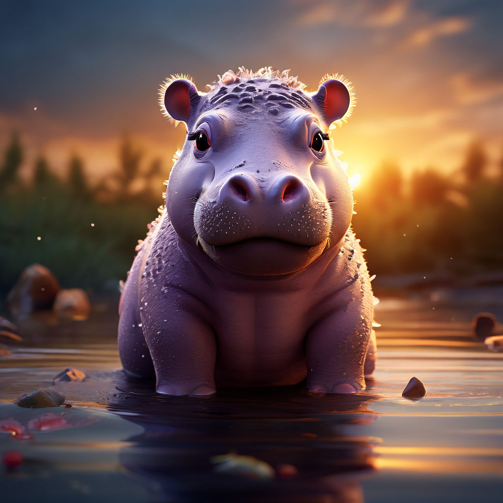 The cutest hippo in the world ever imagined by Rowan Schupack Playground