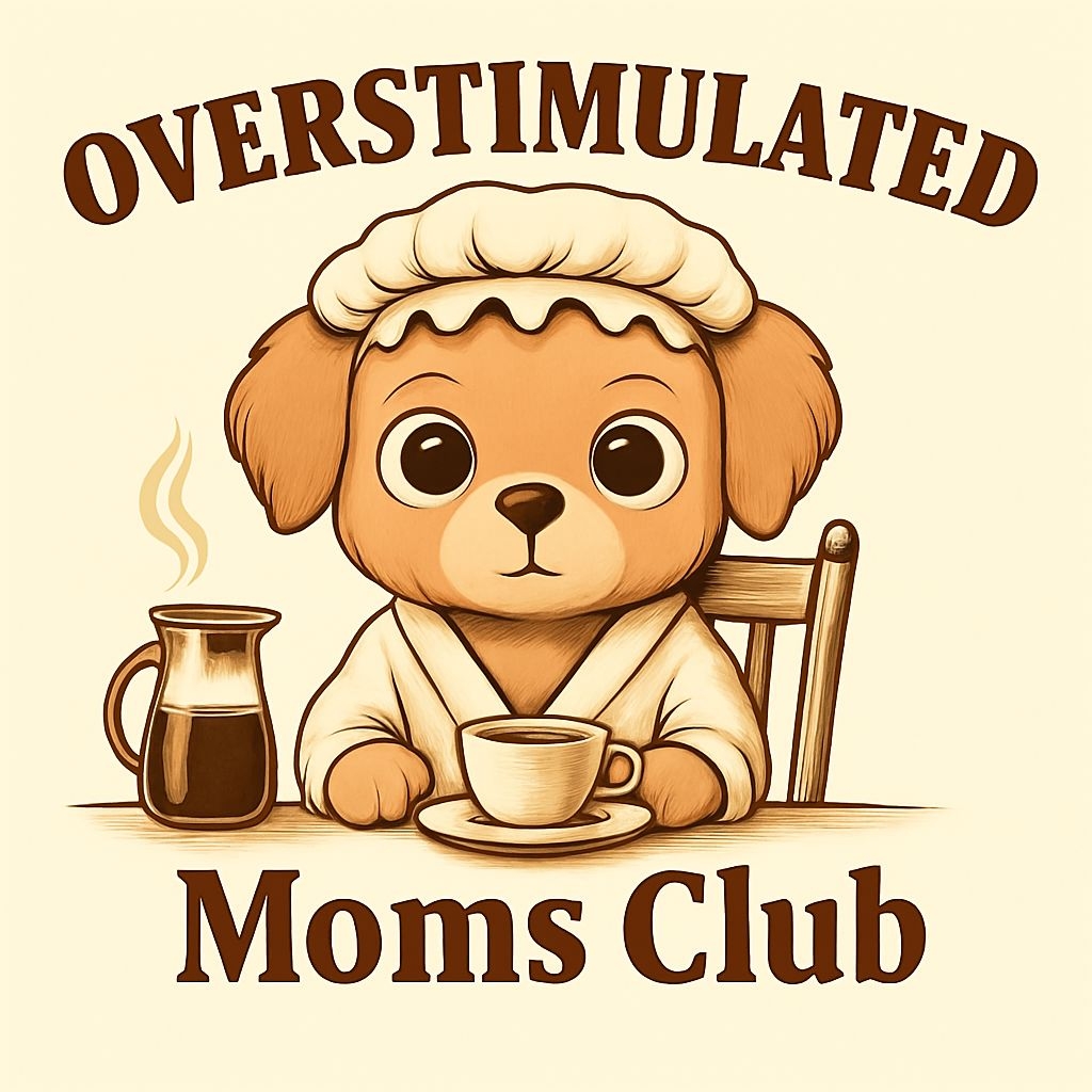 Whimsical Overstimulated Dog Chef Illustration T-shirt
