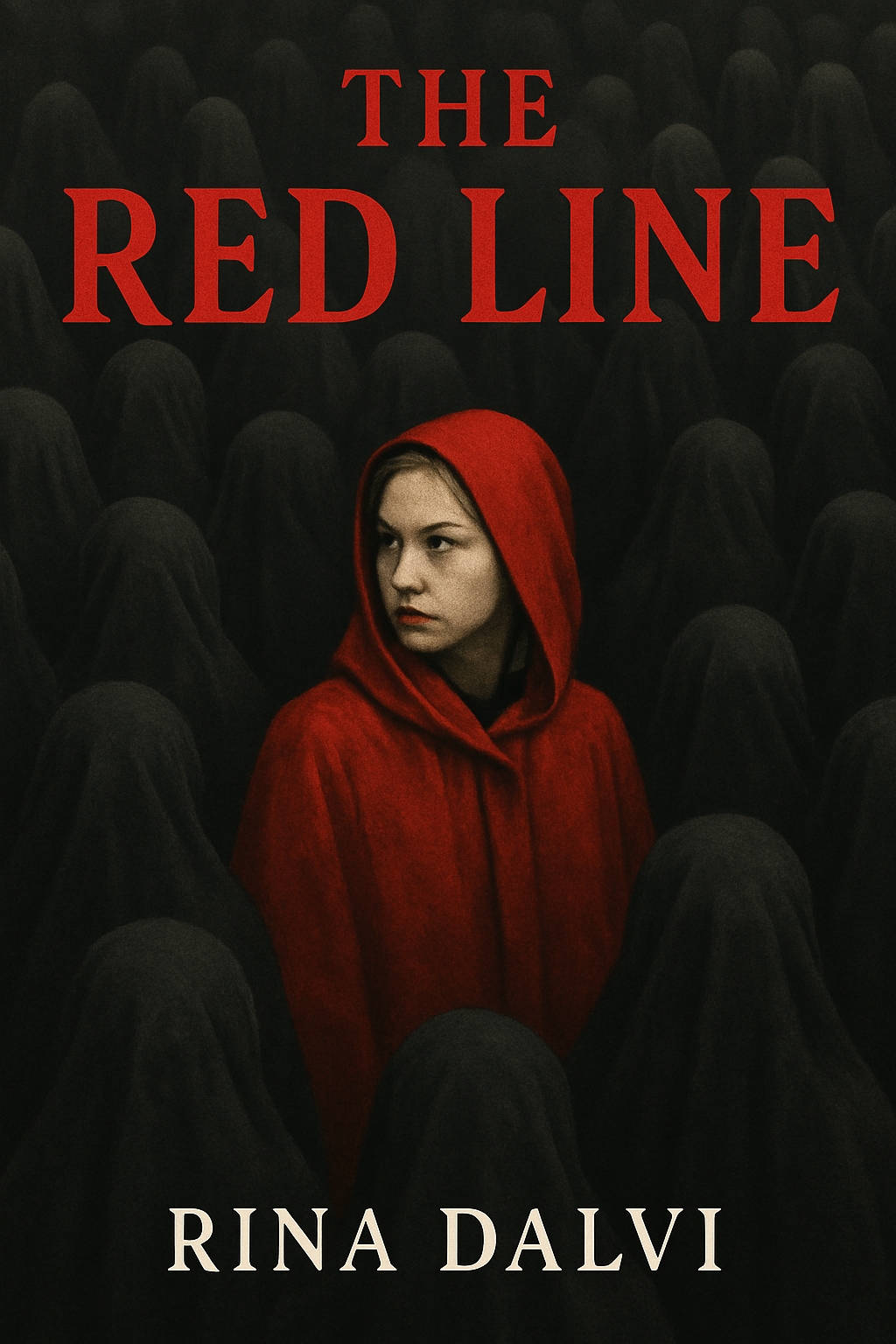 The Red Line Bold EBook Cover Featuring Mysterious Woman Illustration