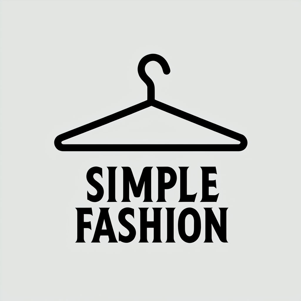 Minimalist Simple Fashion Clothes Hanger Logo Design