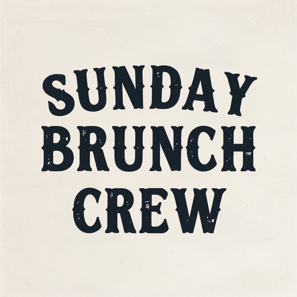 Minimalist Sunday Brunch Crew Typography T-Shirt