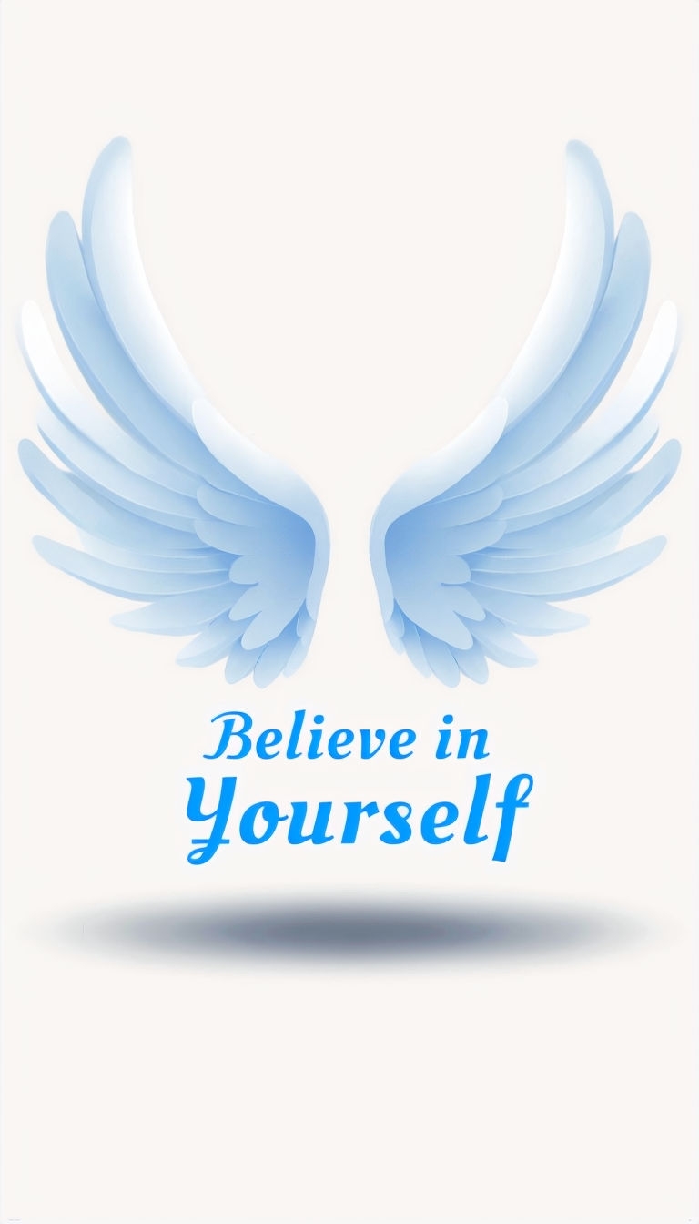 Inspirational Believe in Yourself Abstract Wings Art