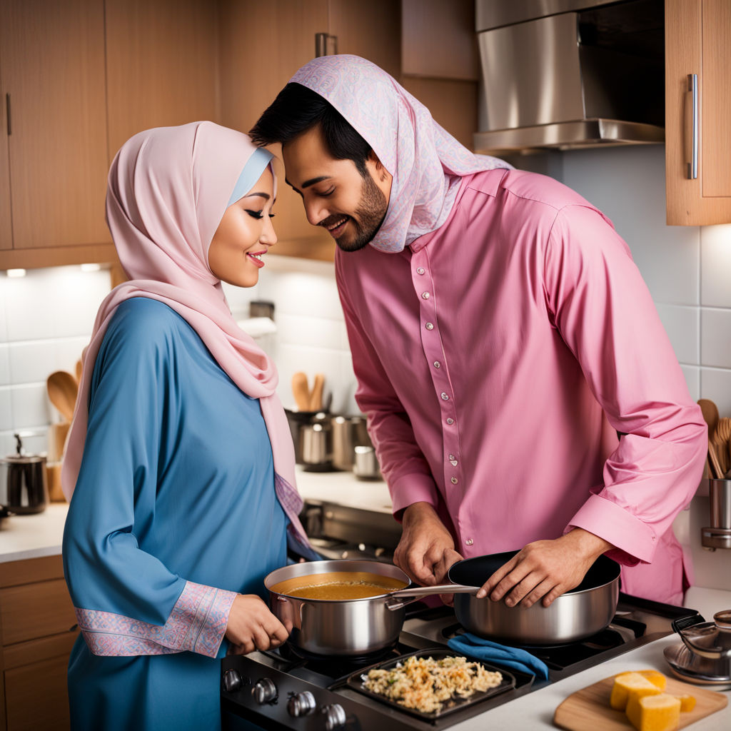 muslim couple wife husband islam religious