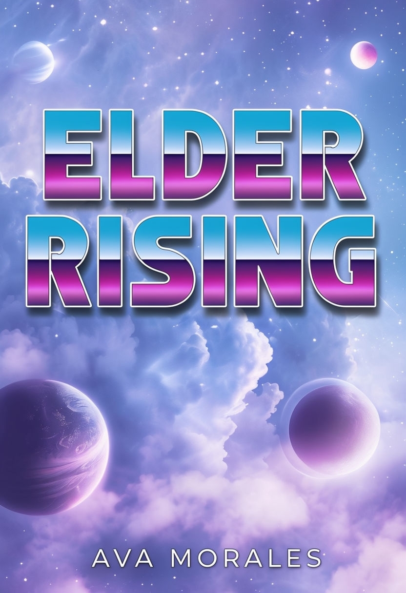 Futuristic Cosmic Elder Rising Book Cover Design by Ava Morales EBook Cover
