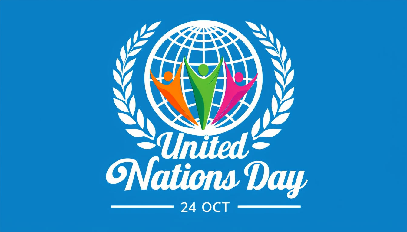 Vibrant United Nations Day Celebration Graphic Art Poster