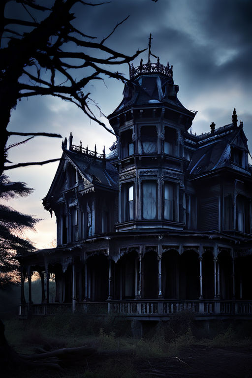 Abandoned Victorian mansion at twilight by MD ANWARUL ISLAM - Playground