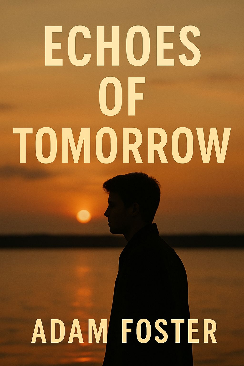 Echoes of Tomorrow Dramatic Sunset Silhouette EBook Cover