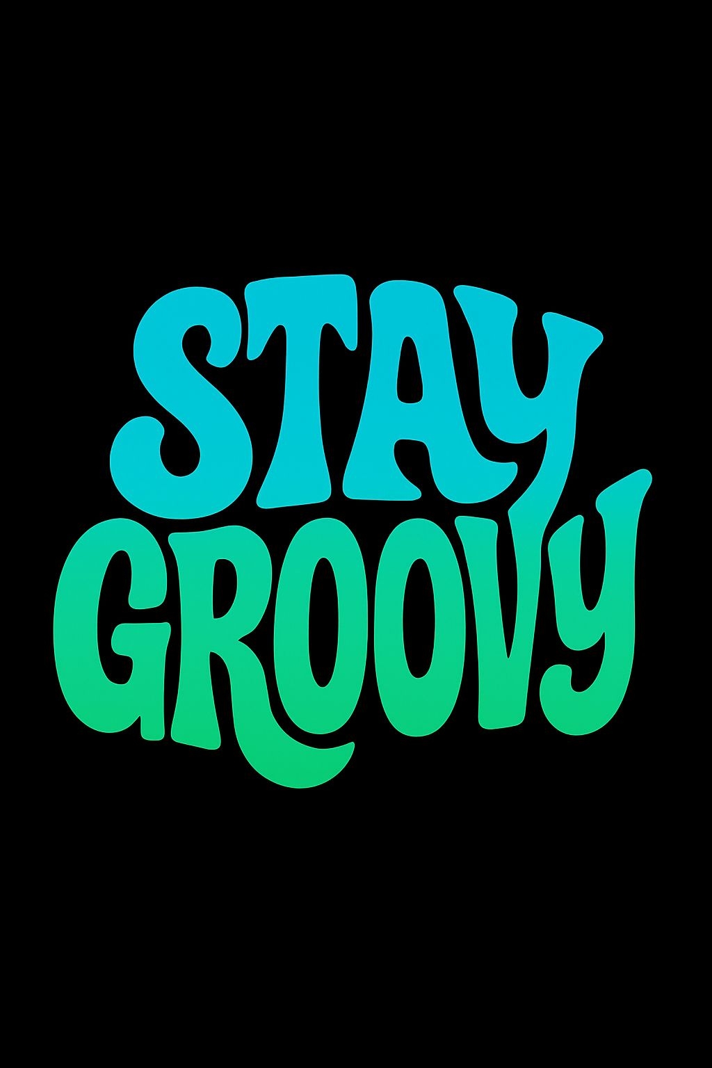 Retro Stay Groovy Typography Design T-Shirt
