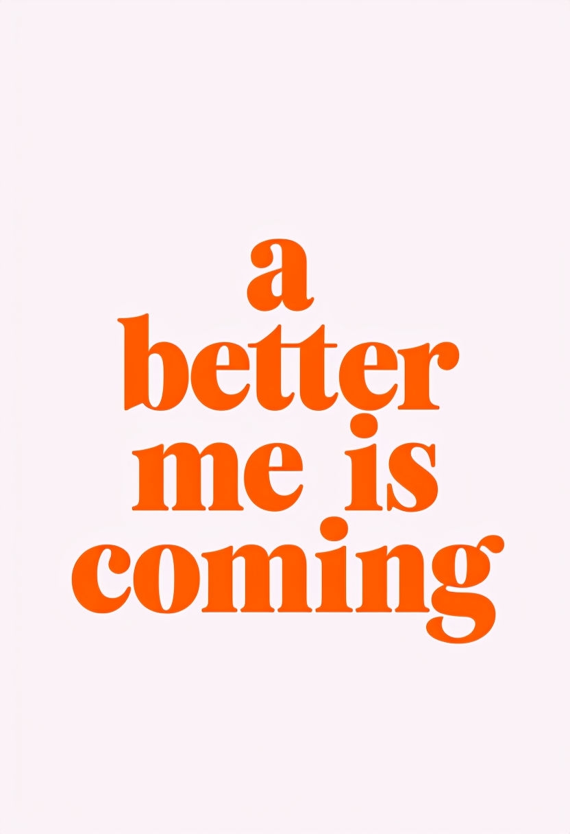 Empowering 'A Better Me Is Coming' Minimalist Poster