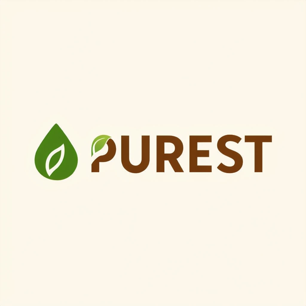 Contemporary PUREST Health Logo with Natural Elements Design