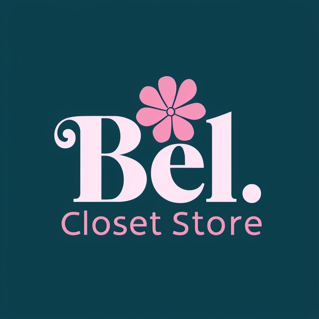 Elegant Bel. Closet Store Logo with Whimsical Flower