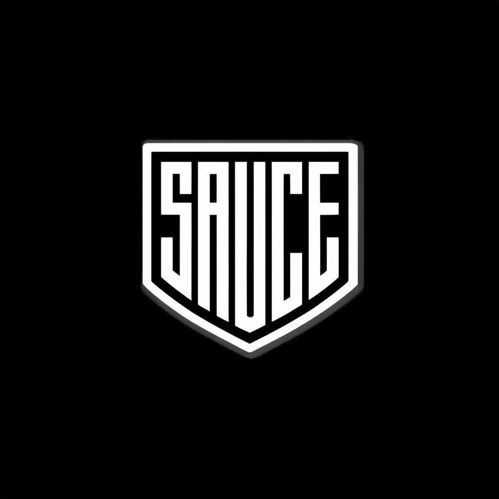 Bold Minimalist Sauce Logo with Shield Design