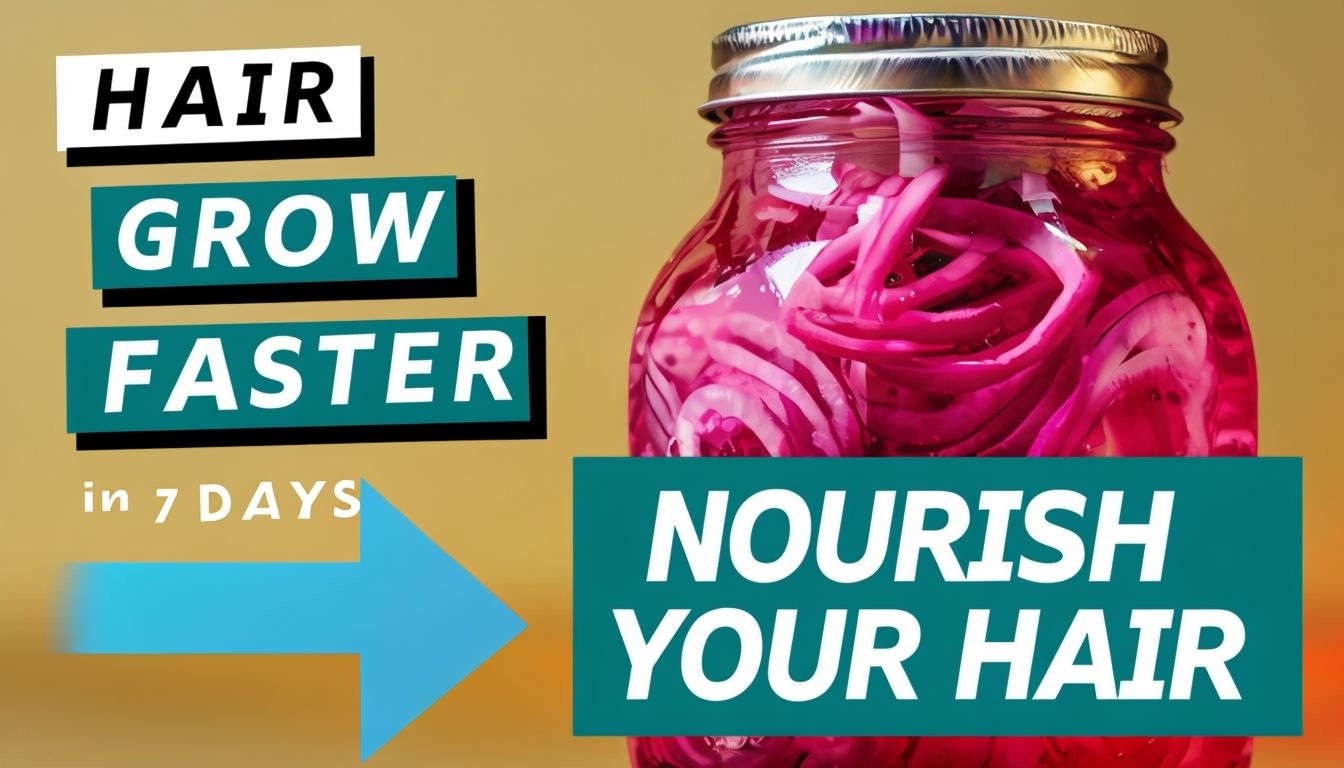 Promote Hair Growth in 7 Days with Pickled Onion Jar Social Media Post