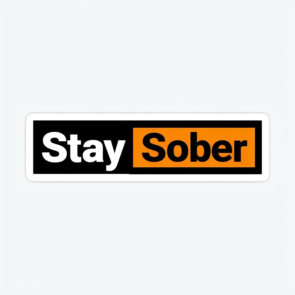 Stay Sober Bold Minimalist Modern Sticker - Playground