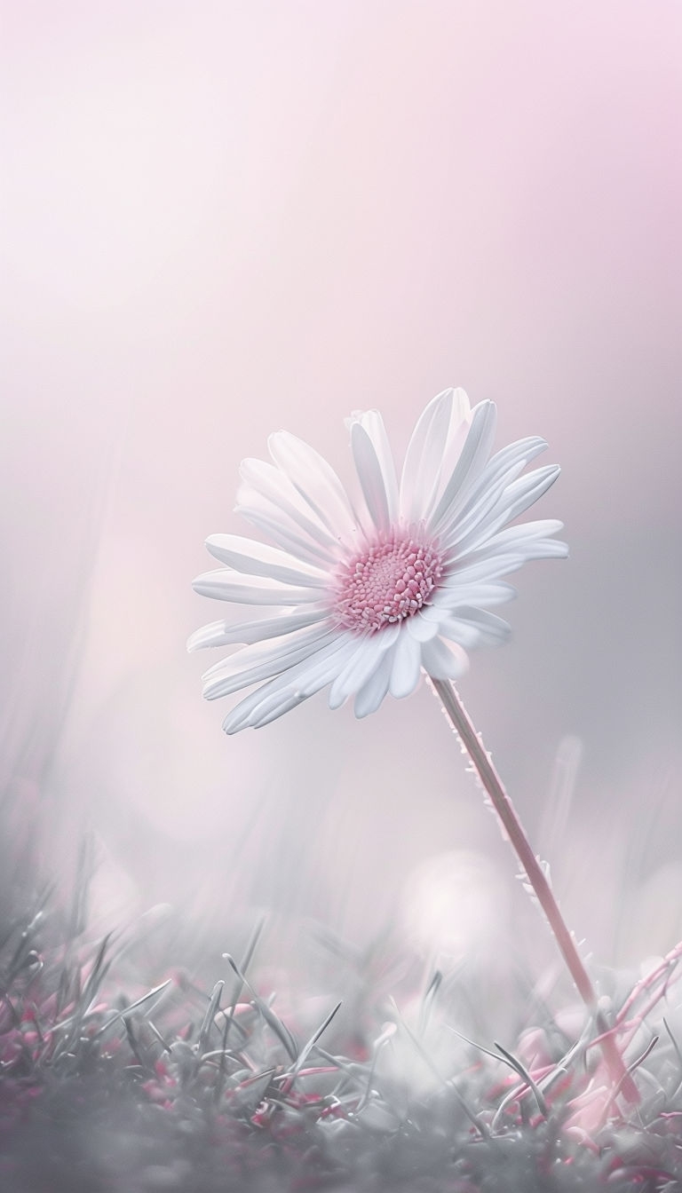 Delicate White Daisy Flower Close-Up Photography Phone Case Cover