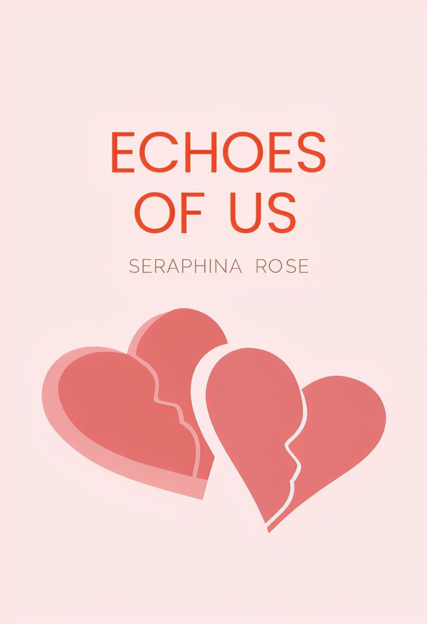 Minimalist Romance Book Cover Design with Overlapping Hearts Logo