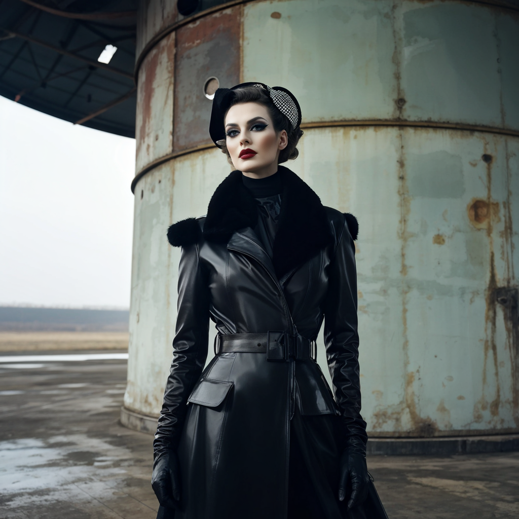 Vintage avant-garde latex fashion photoshoot by Dada - Playground