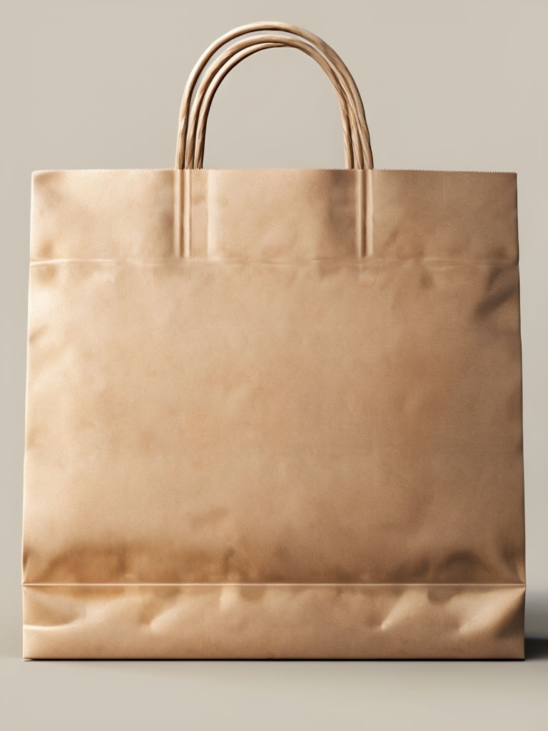 Stylish Eco-Friendly Kraft Paper Bag Mockup for Branding Display