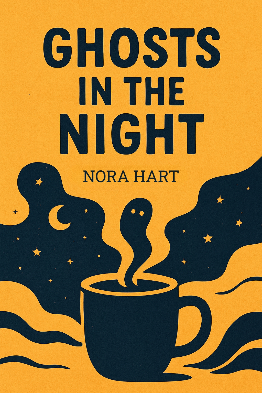 Spooky Minimalist Ghosts in the Night EBook Cover Design