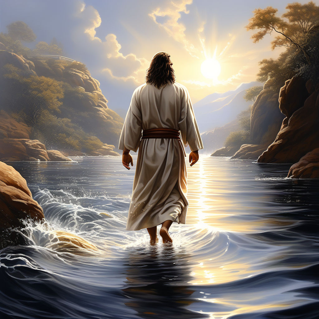 Draw the back of Jesus walking on the water by 정기쁨 - Playground