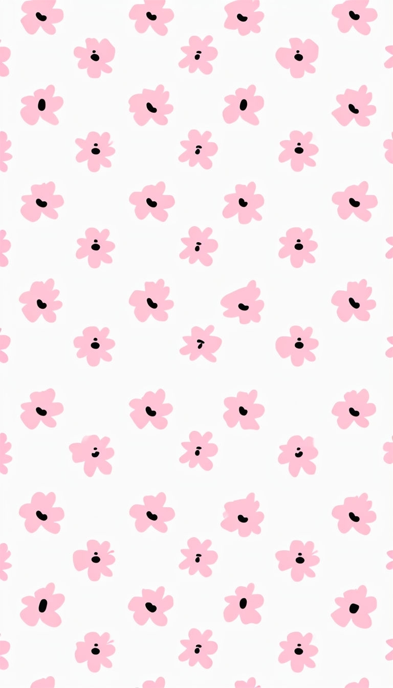 Pastel Pink Floral Minimalist Pattern Phone Case Cover
