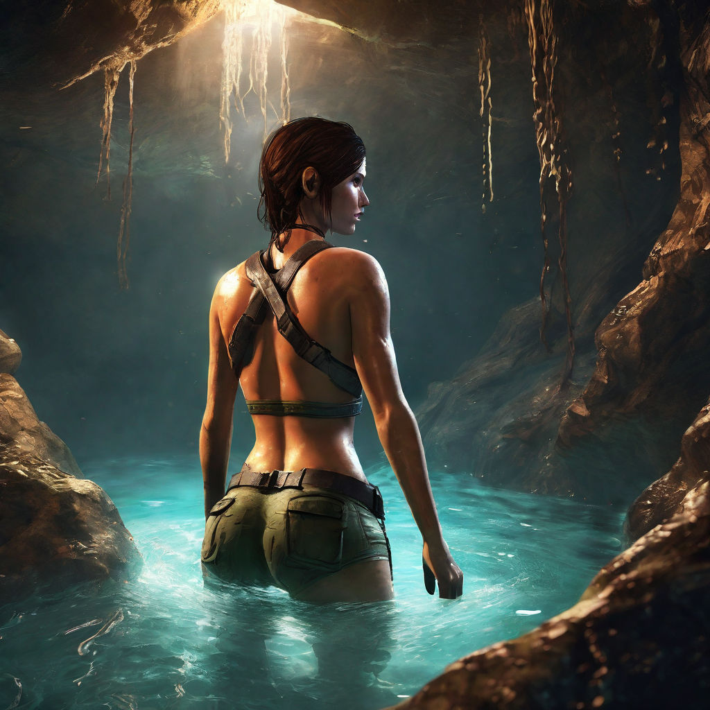 nsfw Lara croft in shower