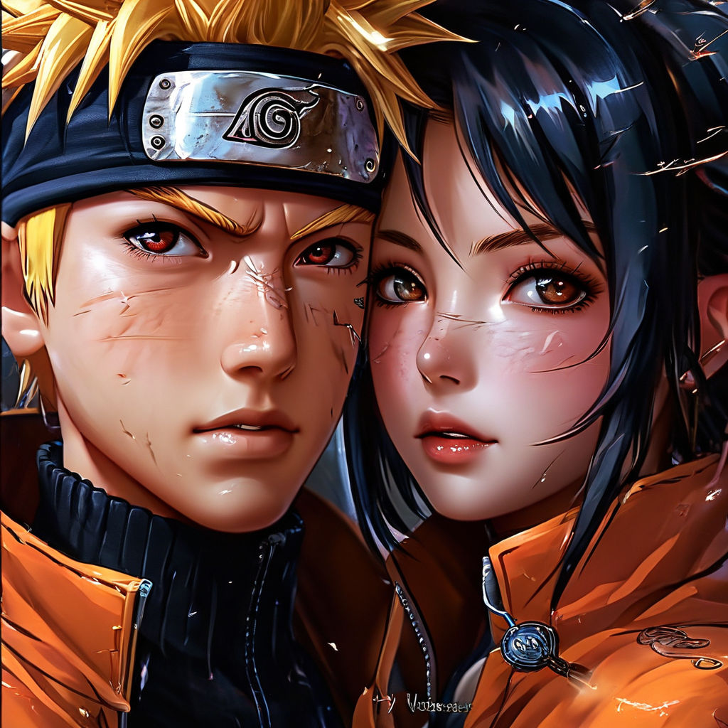 naruto and hinata kiss realitic