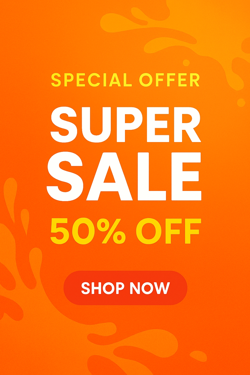 Vibrant Special Offer Digital Banner for Super Sale Ads