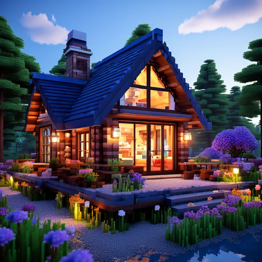 Best modern Minecraft Cute Cabin Designs with beautiful flow... by Raj ...