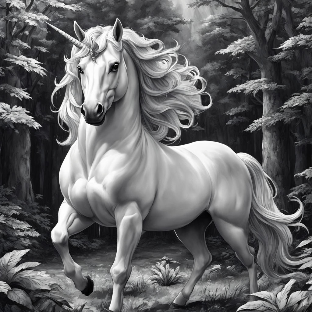 Unicorn coloring pages black and white by Каталог MustReadBooks ...