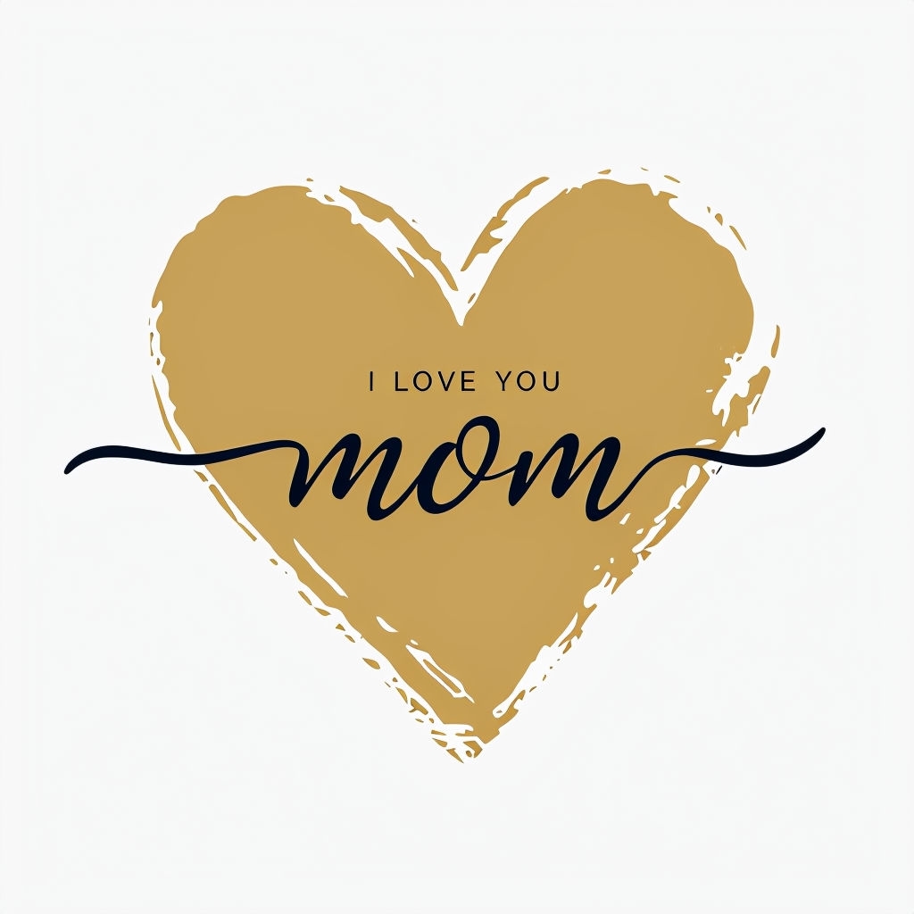 Minimalist Heart-Shaped I Love You Greeting Card Design Cards & Invites