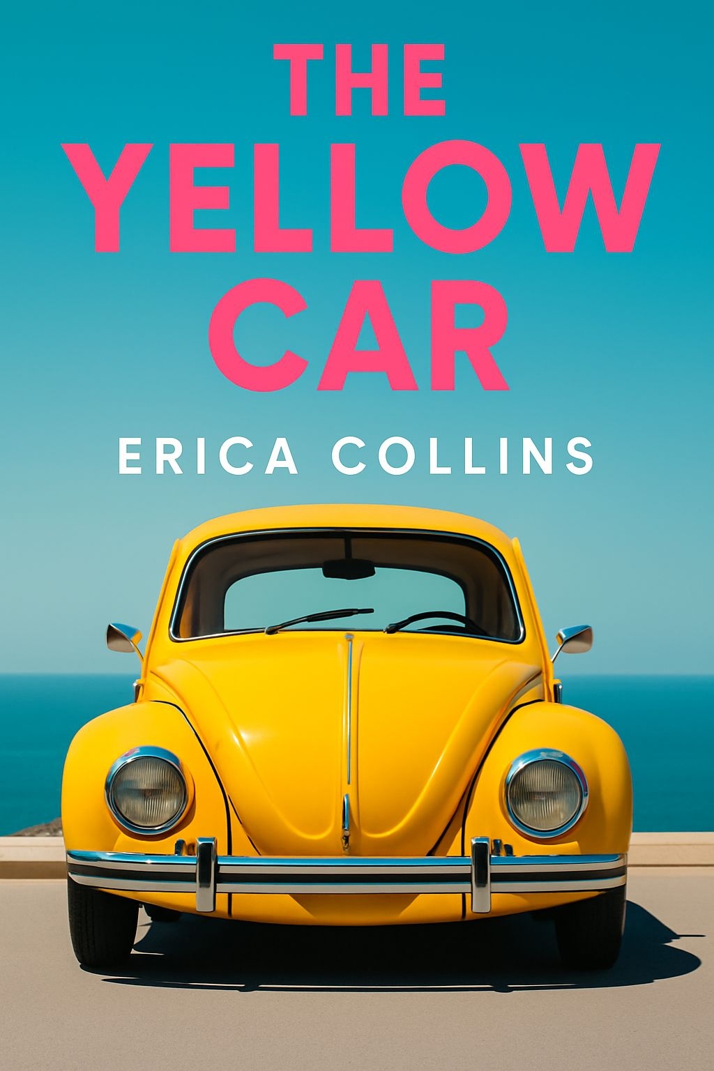 The Yellow Car Vibrant Book Cover Design Featuring VW Beetle EBook Cover