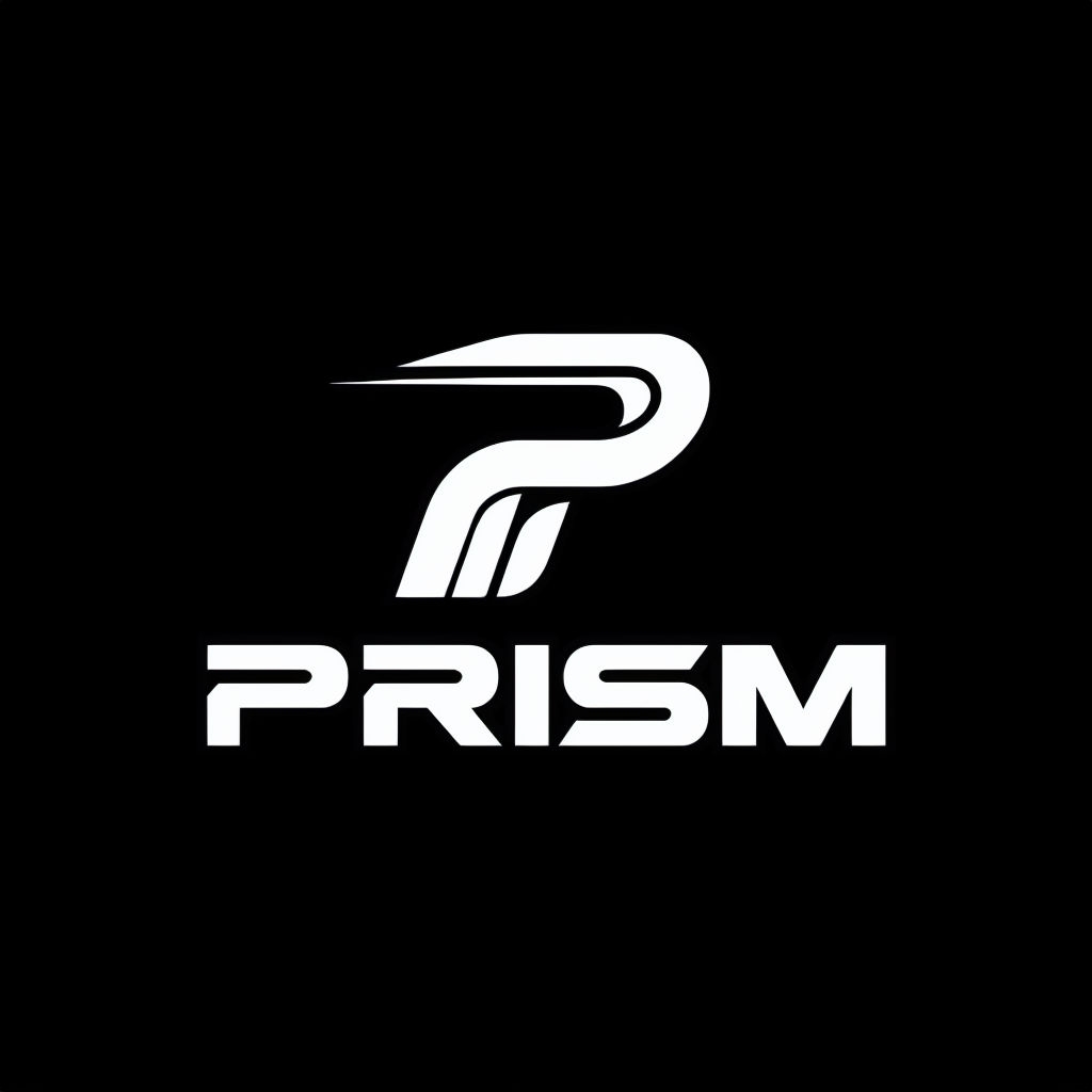 Modern Minimalist White P Prism Logo Design Emblem Monogram