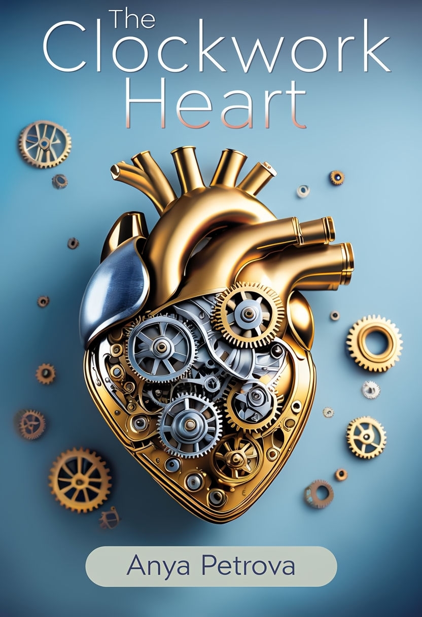 Steampunk-Inspired Clockwork Heart Design for EBook Cover