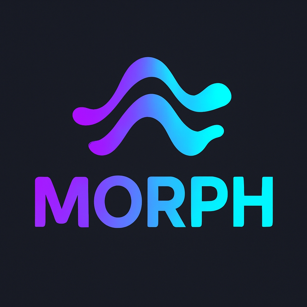 Dynamic Modern Wave Shapes Logo Design with Gradient Text