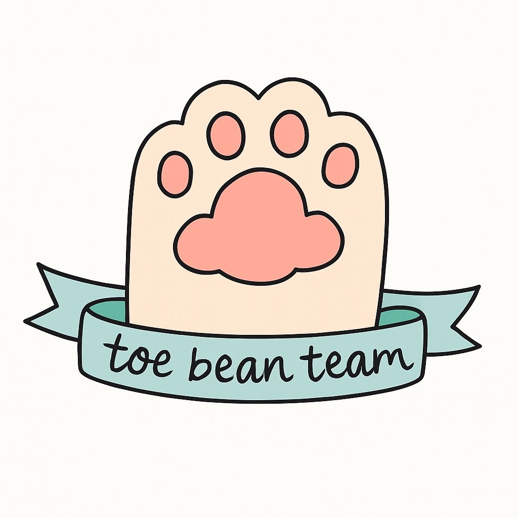Playful Cat Paw Print with Toe Bean Team Banner Sticker