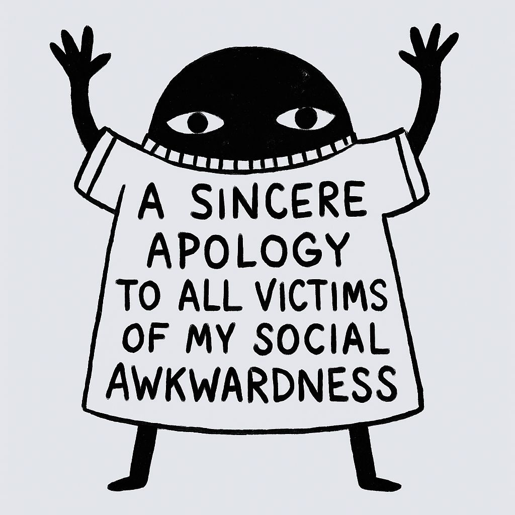 Sincere Apology Cartoon Character Illustration Mug